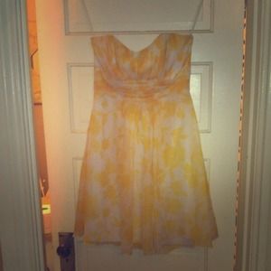 Alexia yellow & white cocktail dress 12