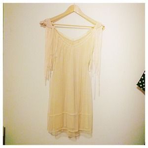 Creamy Boho Fringe Lace Dream Dress, by Hazel