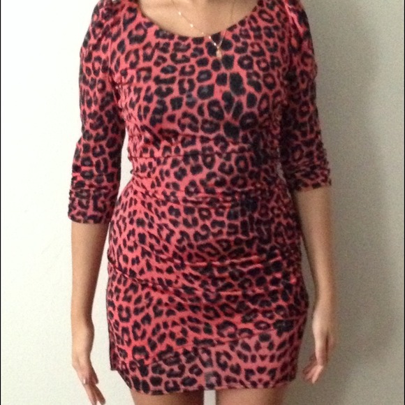 Colored cheetah dress