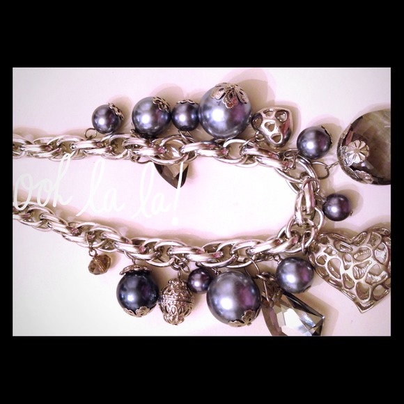 Glamorous multi charm neckless