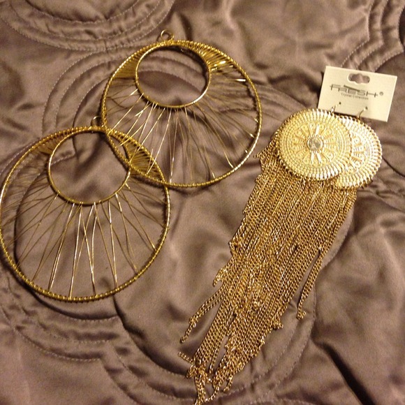 Big bold gold earrings