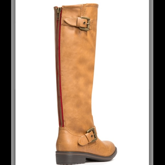 NWT Red Zipper Boots