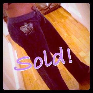 👑JUICY COUTURE Plum wide leg velour pant