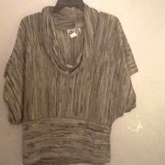 Grayish colored cow neck sweater