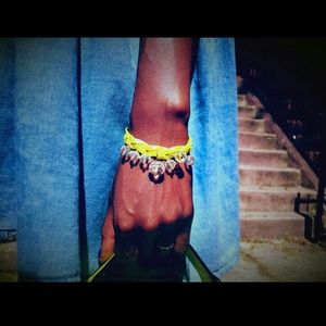 Handmade Neon statement bracelet