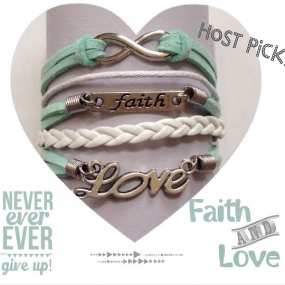 3 for 15🎀Mint faith love infinity bracelet - Picture 4 of 5