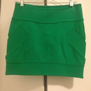 Green DVF bandage skirt