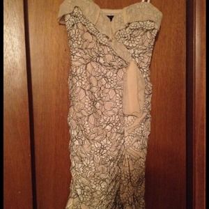 Bcbg max Azria strapless lace dress