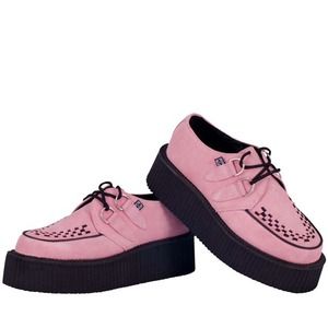 REDUCED Pink suede TUK mondo creepers size 7
