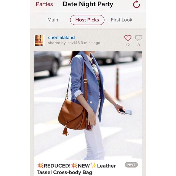 *SOLD IN BUNDLE*🎉HP!🎉NEW✨Leather Cross-body Bag - Picture 3 of 4