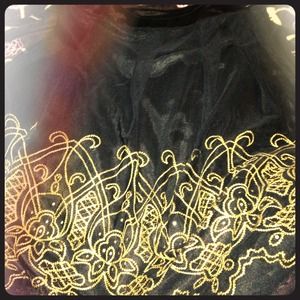 Black with gold skirt