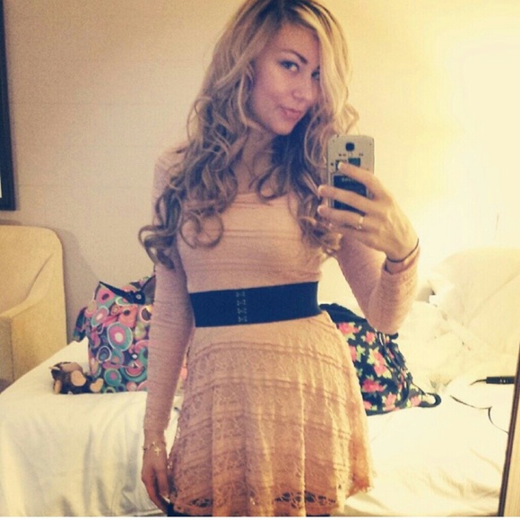 A light pink dress. Belt not included