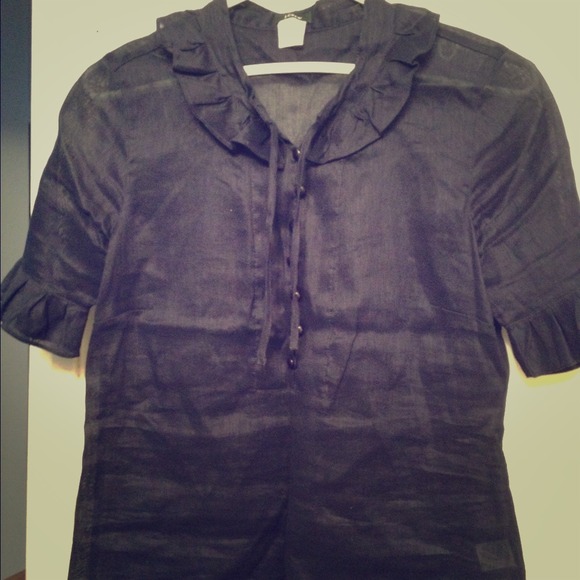 💜 🚫🚫SOLDJ.crew ruffled blouse 🚫🚫💜