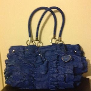 Cute Bebe blue leather purse