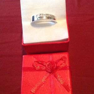 SOLD!! Swarovski crystal & sterling silver ring