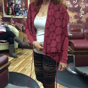 Polka dot shawl collar cardigan new