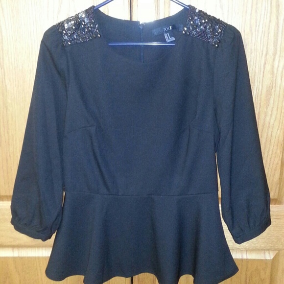 Peplum Jewel Blouse