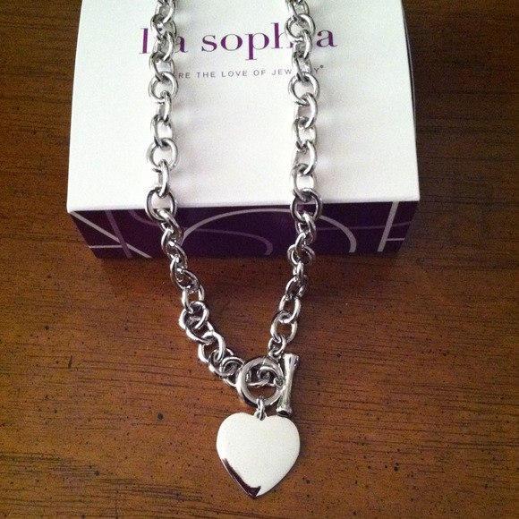 Lia Sophia heart toggle necklace