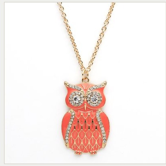 Pretty Long Candies Simulated Crystal Owl Neckles.