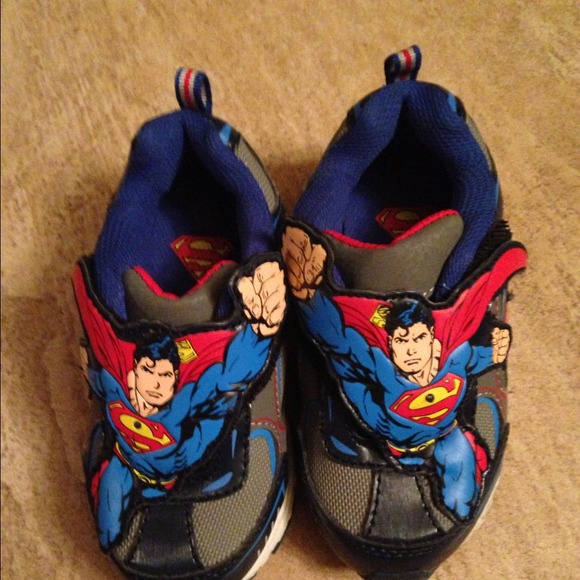 Light up supper man baby boy shoes