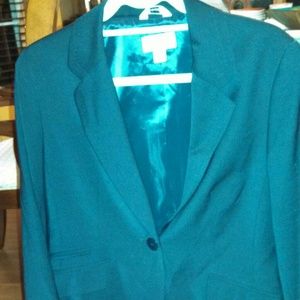 Talbots black lined blazer - petite