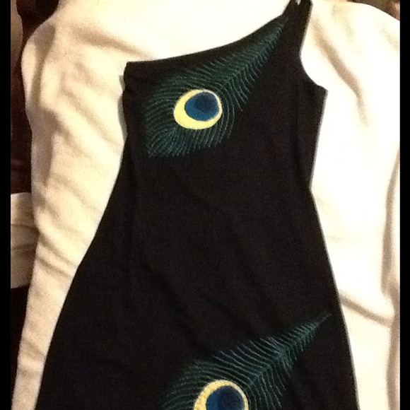 size 6 Synergy Dress with peacock detailing!