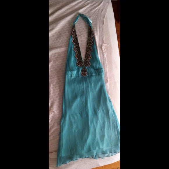 Lotta Stensson baby blue halter dress