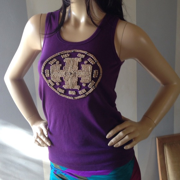 Tory Burch Fab Wooden Beads tank! - Picture 2 of 4