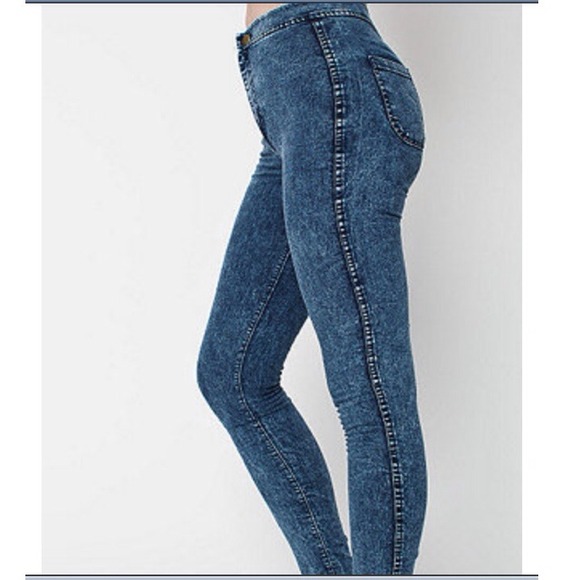 American Apparel Easy Jeans Blue Acid Wash