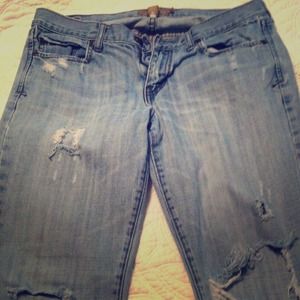 Abercrombie and Fitch ripped jeans!