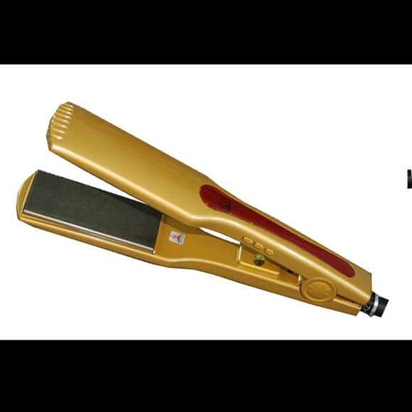 Gold/Red flat iron (Brand new never used)