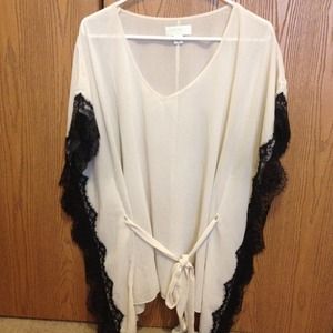 Ivory too with lace accent sleeves