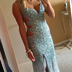 Light blue prom dress