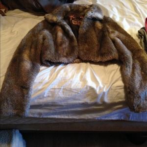 Juicy Couture fur crop jacket