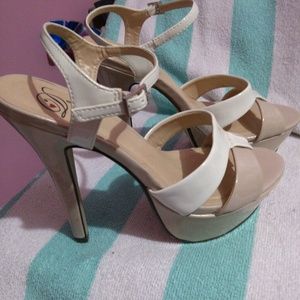 Beige And Cream Wedding Heels