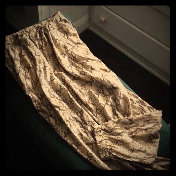 Snake print pants