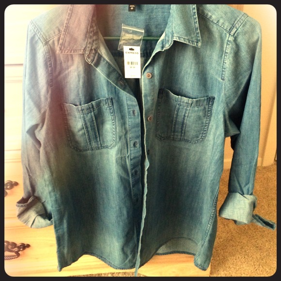 Express Dry Aged Denim Shirt