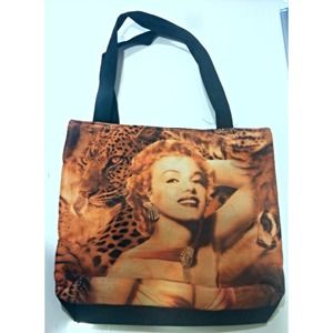 Marilyn Monroe and Leopard Tote Bag
