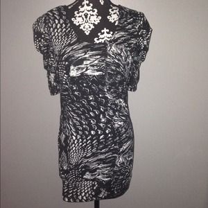 Reptile print dress.