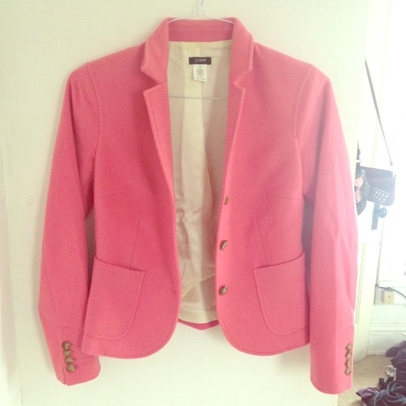 Pink J. Crew wool jacket
