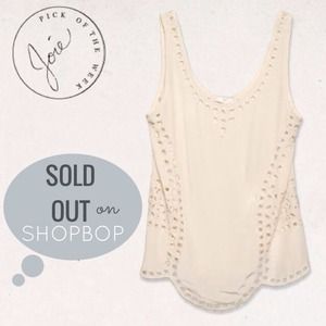 Brand New, Cream, Silk tank by Joie