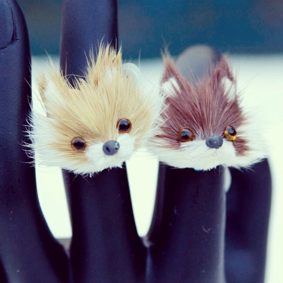 Fur Fox Face Ring