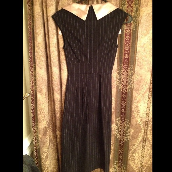 Pink & Black pin stripped pinup sailor dress - Picture 4 of 4