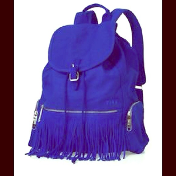 Victoria Secrets/pink blue fringe back pack
