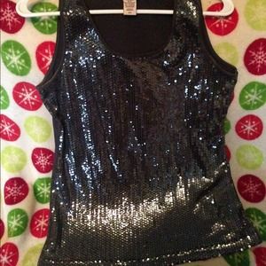 Silver sequin shirt size M!