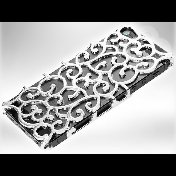 Luxury chrome silver iphone 5 case NEW