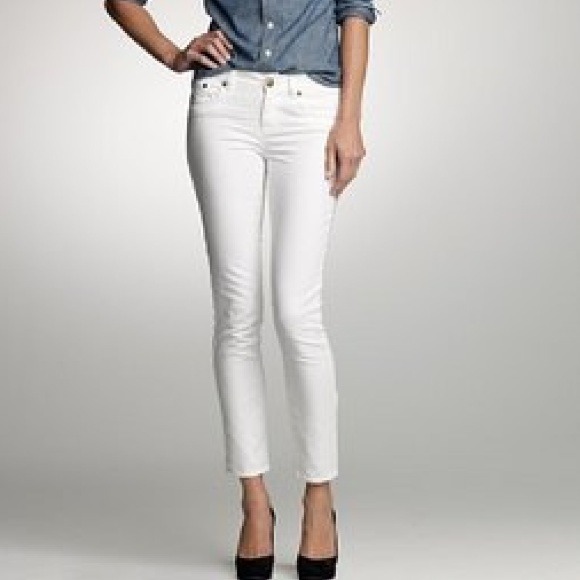 Jcrew white toothpick ankle denim