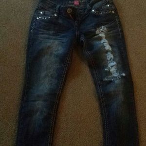 Distressed jeans