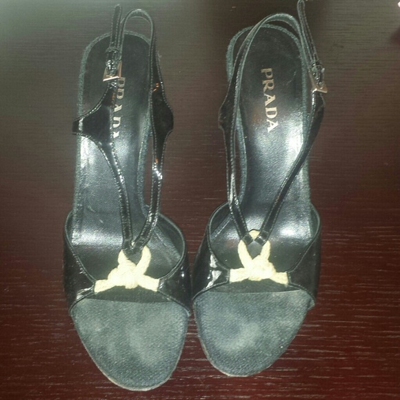 Authentic Prada strappy heels