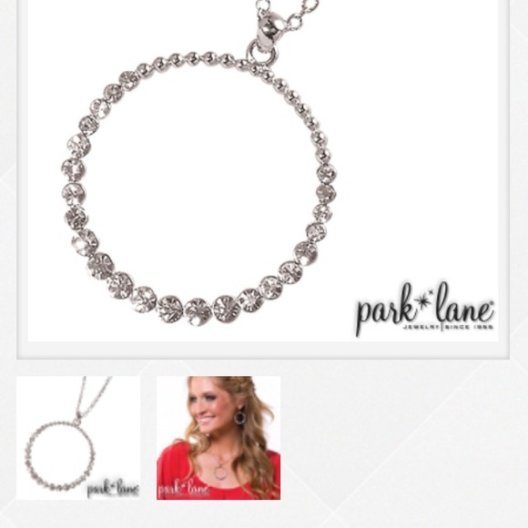 Park lane endless love circle faux diam necklace